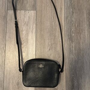 Coach Black Pebbled Leather Crossbody Bag
